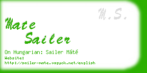 mate sailer business card
