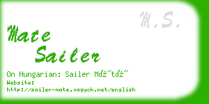 mate sailer business card